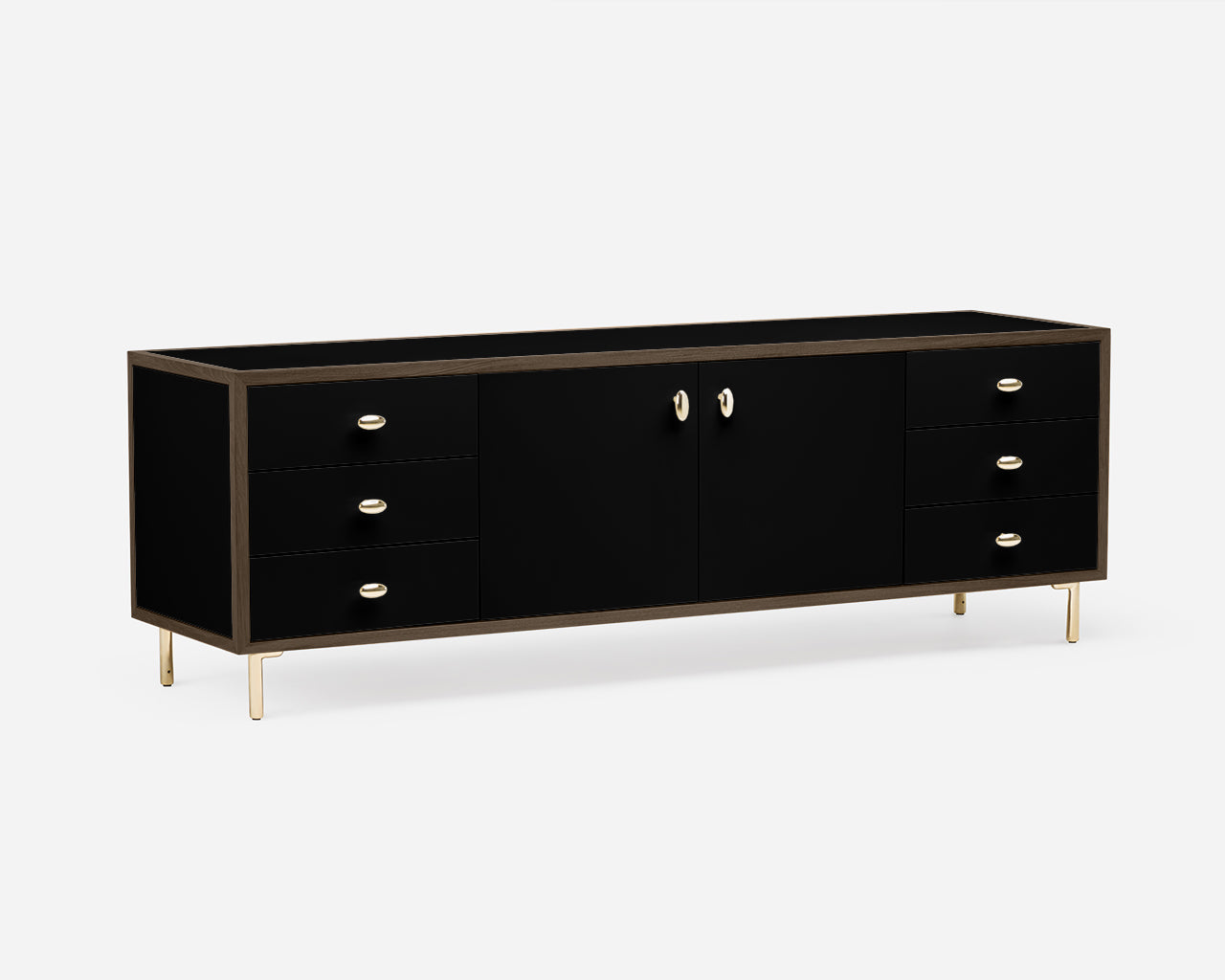 Classon Sideboard 2 Door/6 Drawer - Walnut