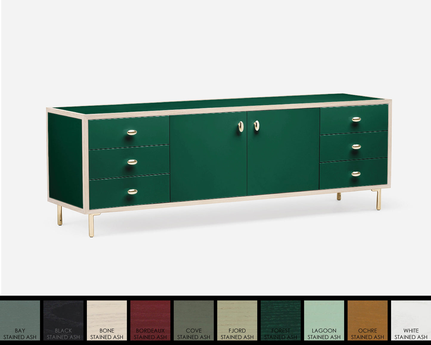 Classon Sideboard 2 Door/6 Drawer - Ash