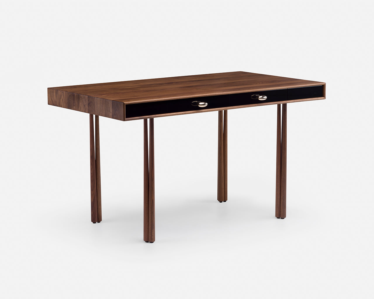 modern walnut dressing table Santana 1 Drawer Wooden Dressing Table, Smoked Walnut