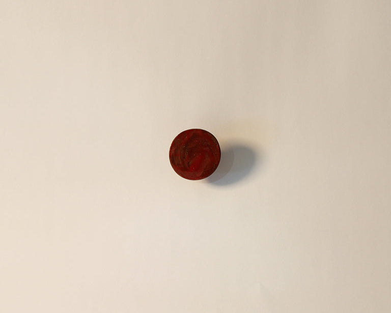 3" Ceramic Hook - Glossy Red